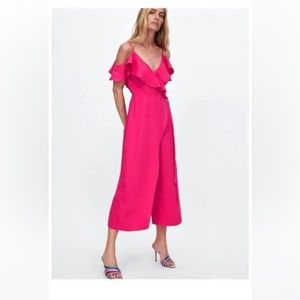🆕 Zara hot pink jumpsuit💓